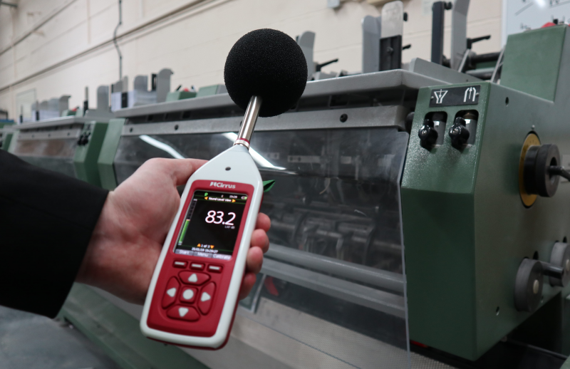 Industrial noise level assessment with sound level meter